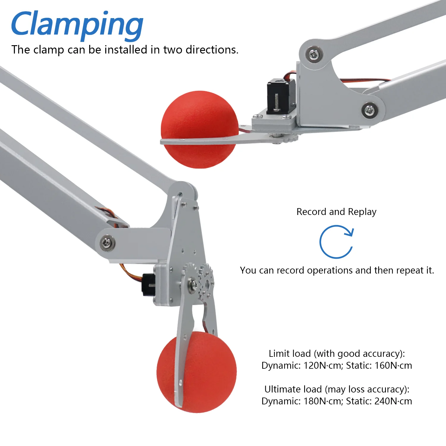 Freenove Robot Arm Kit for Raspberry Pi, High Accuracy, Stepper Motor, Metal Structure, Clamping Mode, Drawing Mode, Record and Replay, App Control - Image 4