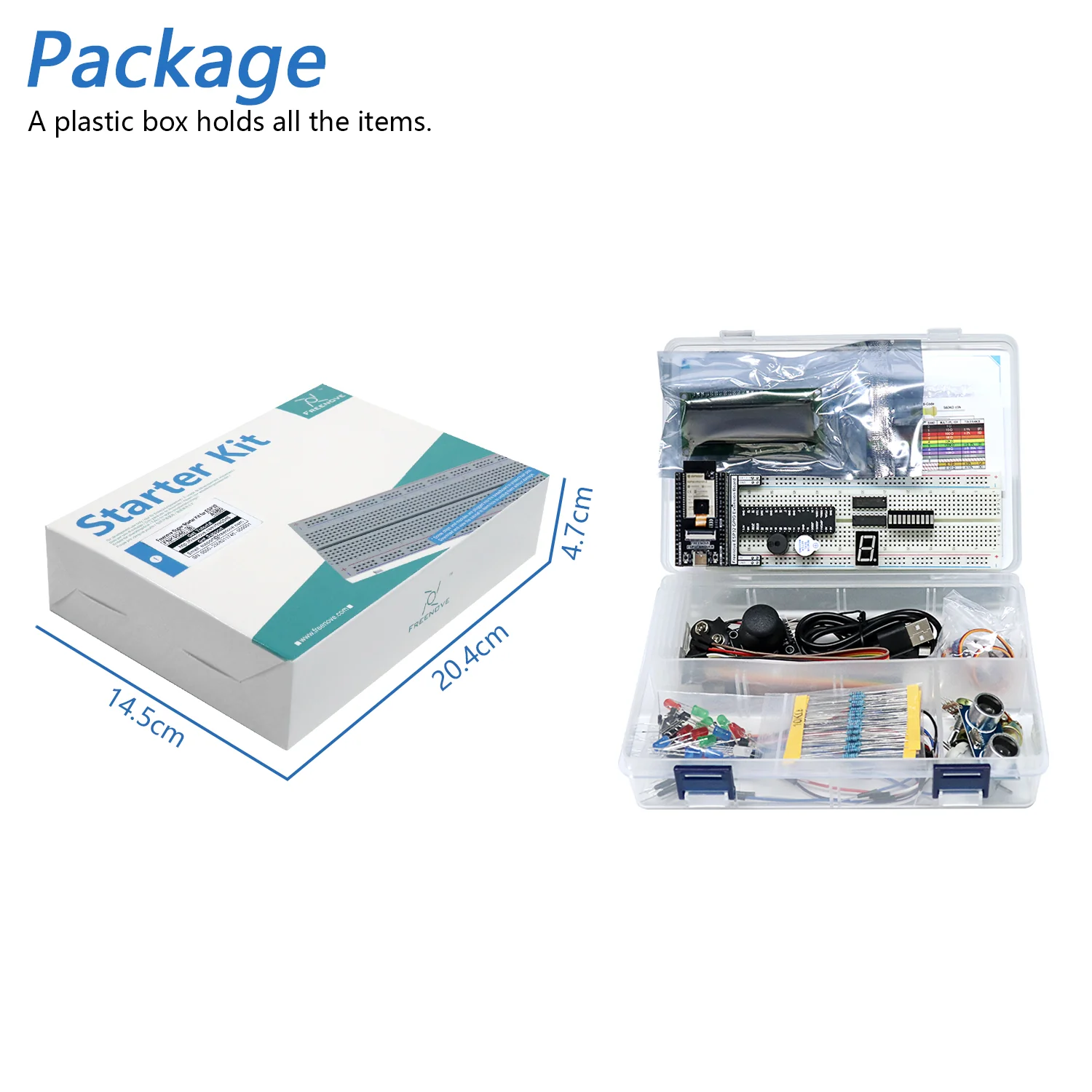 Freenove Super Starter Kit for ESP32 CAM Camera Wi-Fi Bluetooth, Dual-core 32-bit 240 MHz Microcontroller, Python C Code, 522-Page Detailed Tutorial, 173 Items, 78 Projects - Image 7