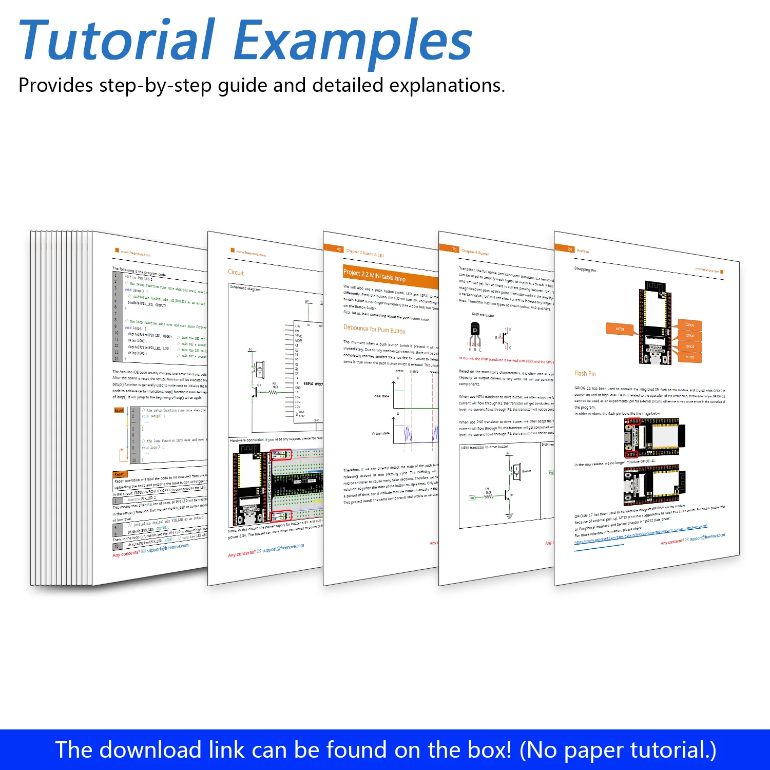 Freenove Ultimate Starter Kit for ESP32 CAM Camera Wi-Fi Bluetooth, Dual-core 32-bit 240 MHz Microcontroller, Python C Java, 795-Page Detailed Tutorial, 240 Items, 122 Projects - Image 6