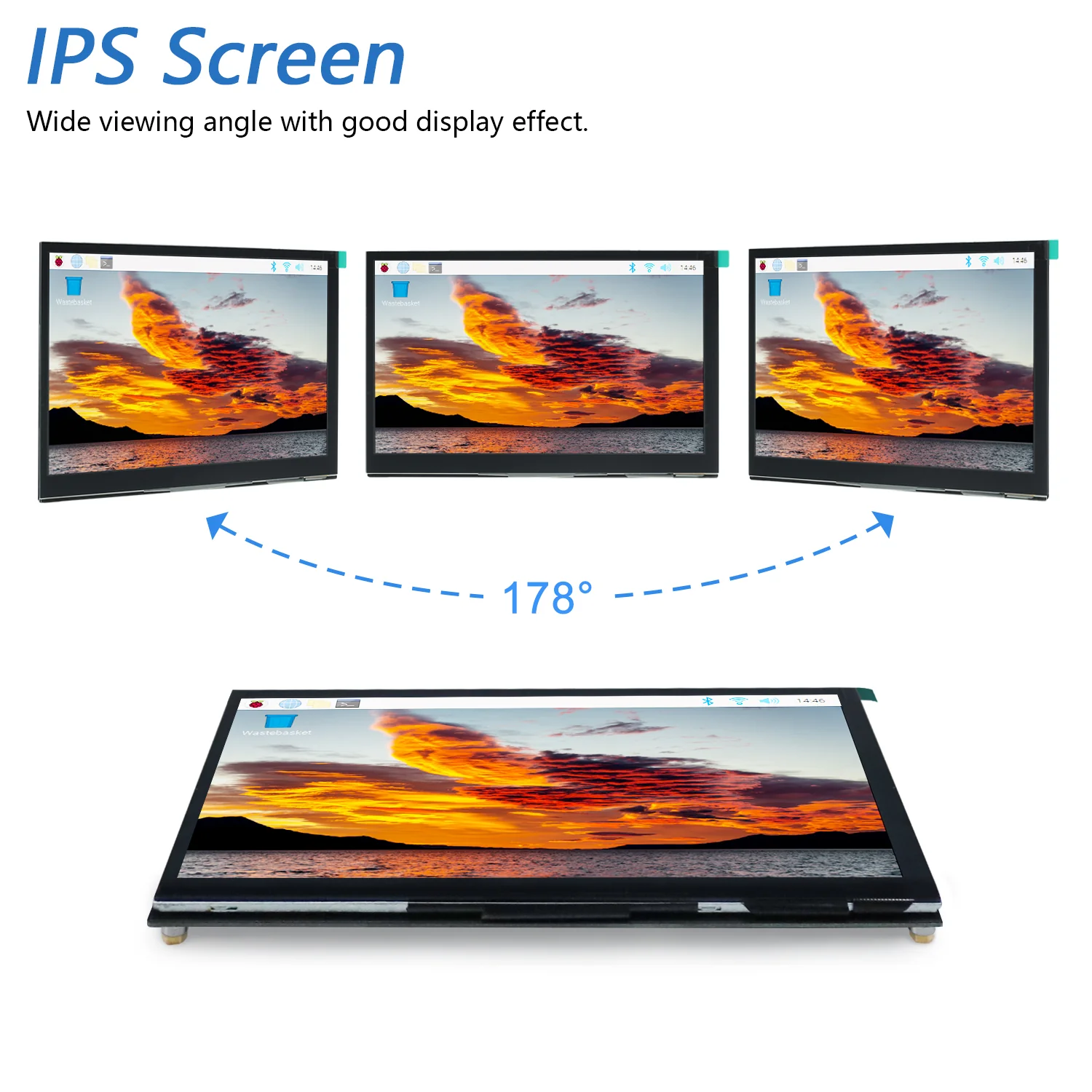 Freenove 7 Inch HDMI Touchscreen Monitor with Speaker for Raspberry Pi 5 4 Jetson Nano PC (No Shell), 1024x600 Pixel IPS Display, 5-Point Touch Capacitive Screen - Image 5
