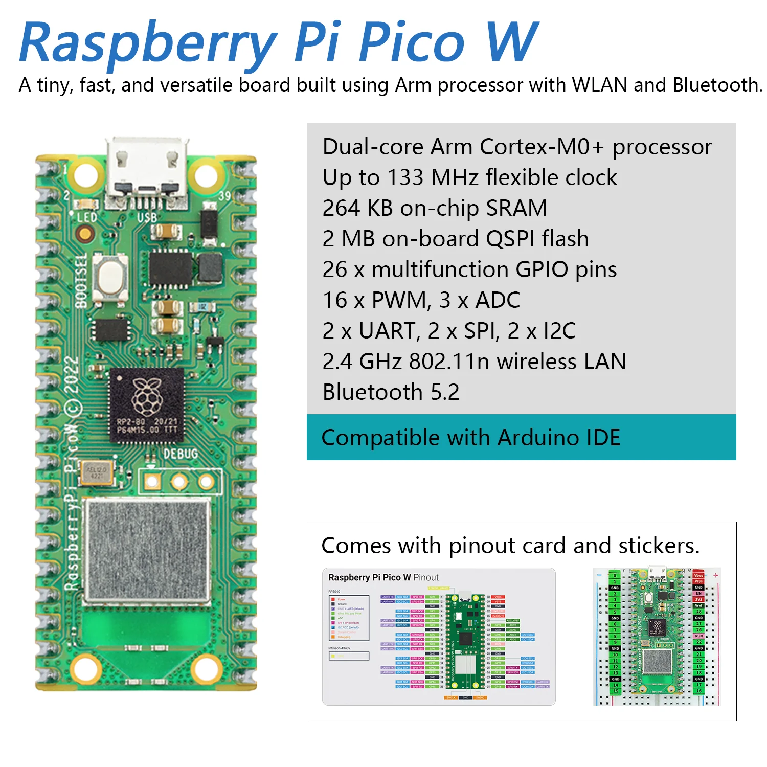 Freenove Super Starter Kit for Raspberry Pi Pico 1 2 W H WH, 588-Page Detailed Tutorial, 175 Items, 94 Projects, Python C Java Code - Image 3