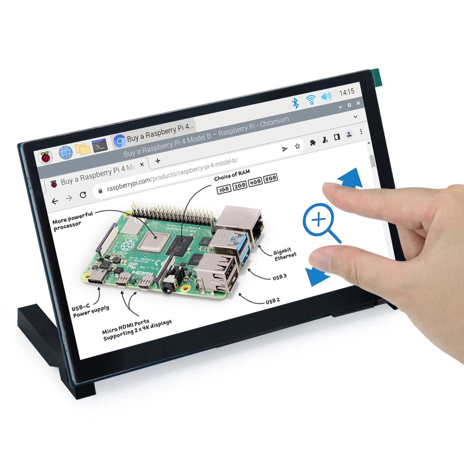 Freenove 5 / 7 Inch Touchscreen Monitor for Raspberry Pi 5 4 B 3 B+ A+, 800x480 Pixel IPS / TN Display, 5-Point Touch Capacitive Screen, Driver-Free MIPI DSI Port - Image 7
