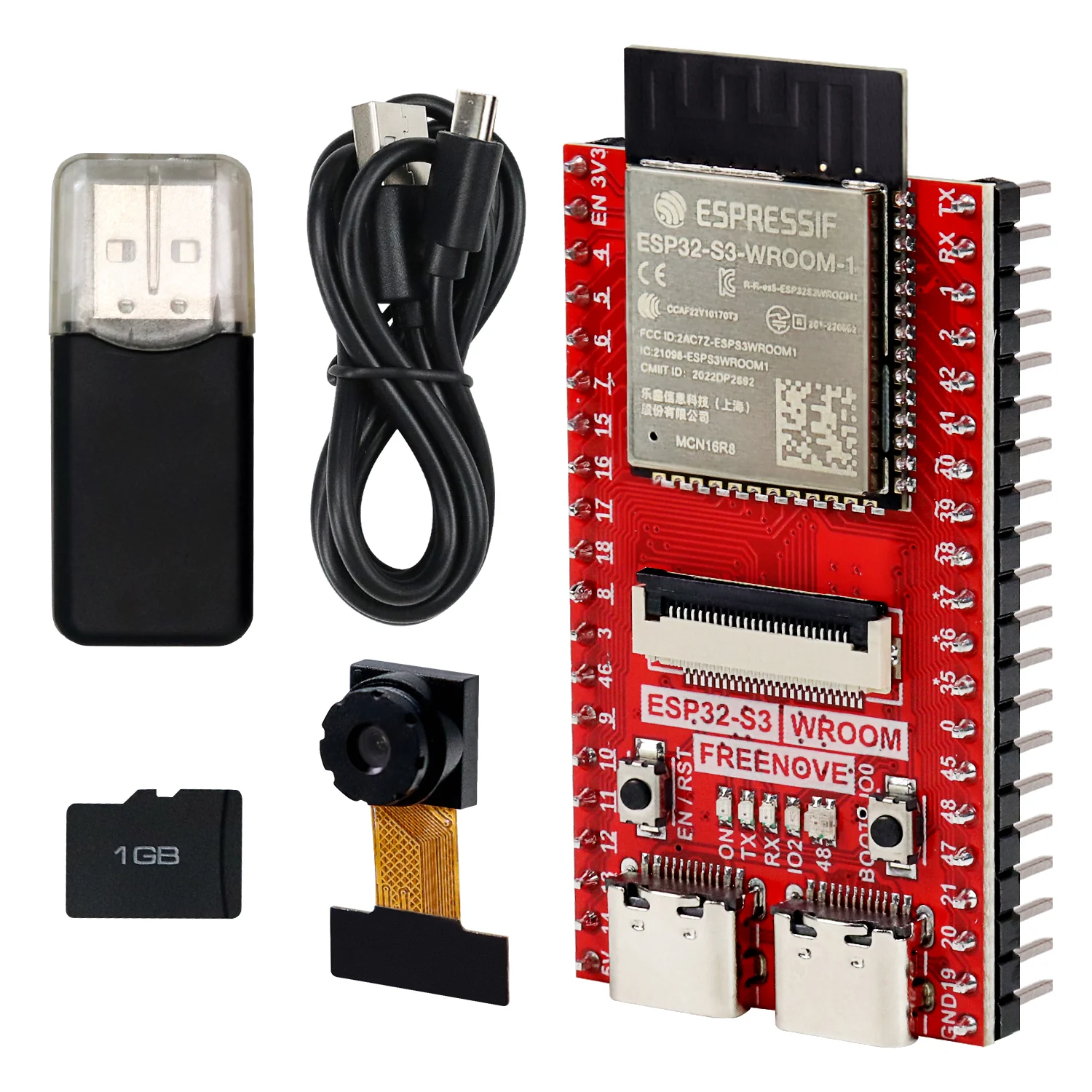 Freenove ESP32-S3 ESP32 S3 CAM Camera Wi-Fi Bluetooth Board, Dual-core 32-bit 240 MHz Microcontroller, Python C Code, Example Projects Tutorial - Image 7