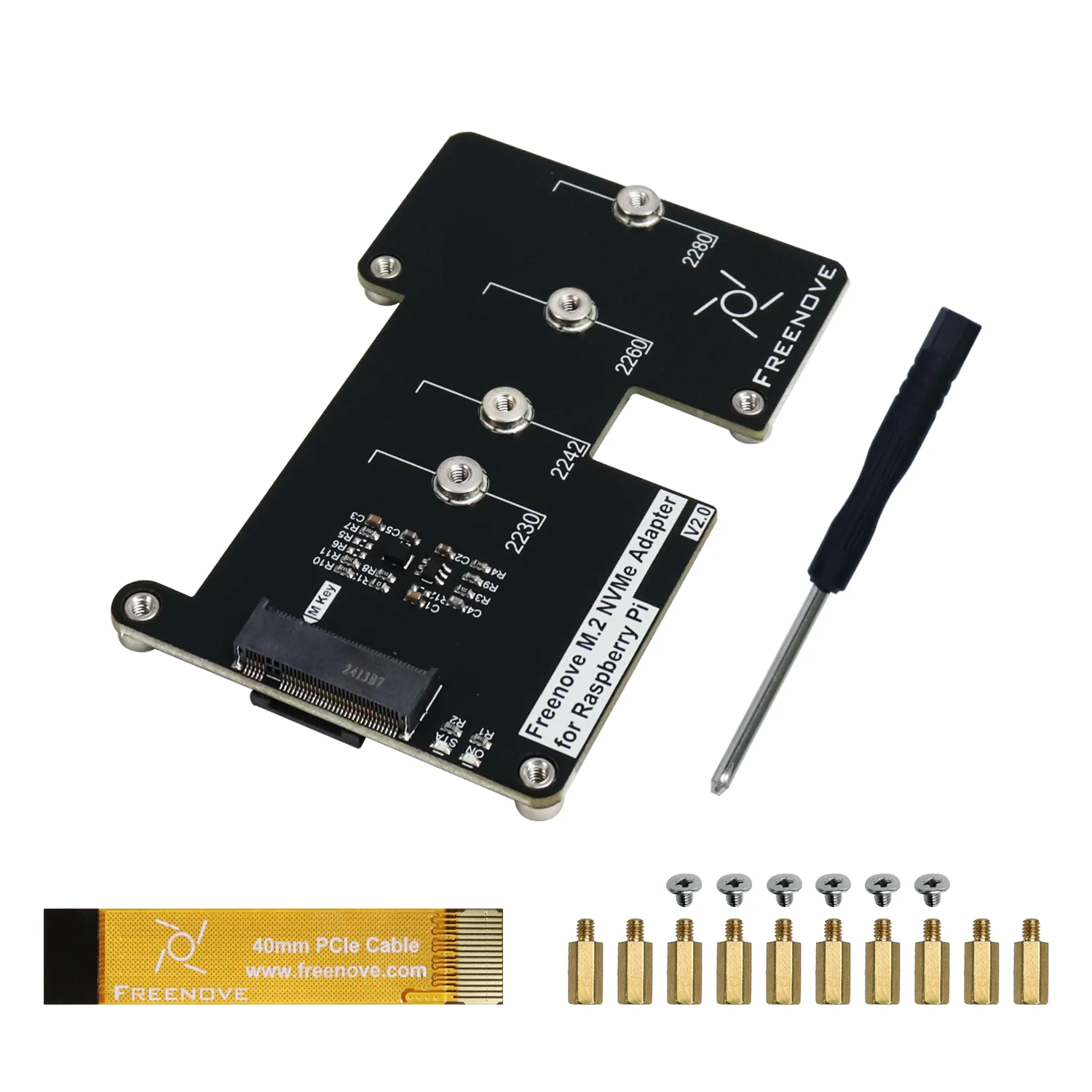 Freenove M.2 NVMe Adapter V2 for Raspberry Pi 5 with 128GB 256GB 512GB SSD, M.2 HAT Add-on Board, Solid State Drive, PCIe 2.0 / 3.0 Tested Speed 800 MB/s - Image 8