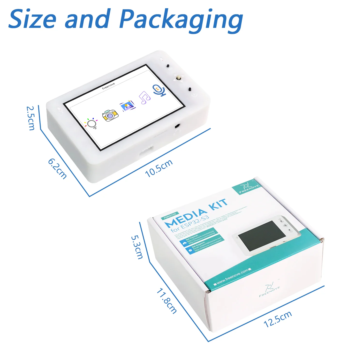 Freenove Media Kit for ESP32-S3 ESP32 S3 CAM Camera Wi-Fi Bluetooth, OpenAI / XiaoZhiAI, Dual-core 32-bit 240 MHz Microcontroller, Screen Dual Speakers Dual Microphones, Tutorial Code - Image 7
