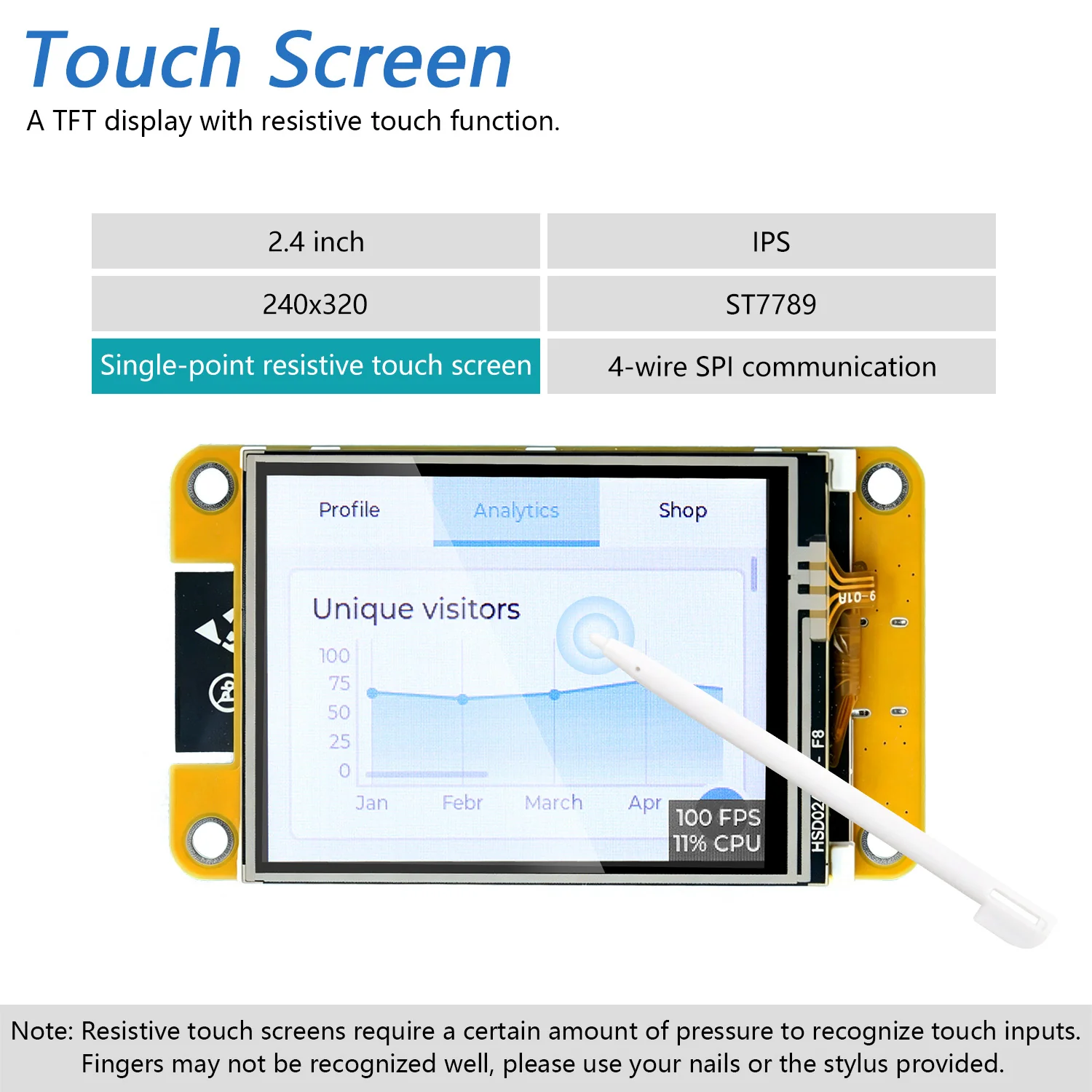 Freenove ESP32 Touch Display CYD WiFi BT, 2.4 2.8 3.2 3.5 4.0 Inch Touchscreen, Dual-core 32-bit 240 MHz, Code LVGL Example Tutorial - Image 6